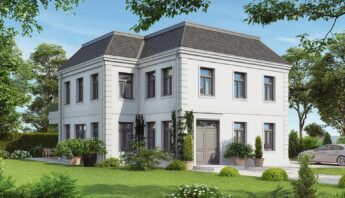 3D-Visualisierung einer klassischen Stadtvilla in Hamburg, Groß Flottbek.