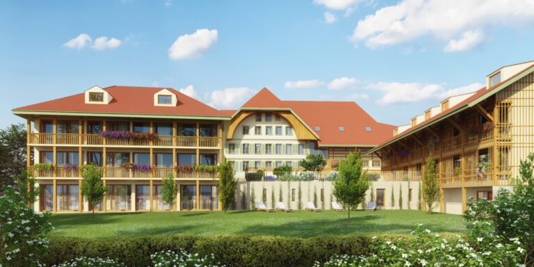 Visualisierung eines Schweizer Gasthaus mit Restaurant