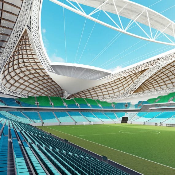 Tribünen des Fußballstadions visualisierung