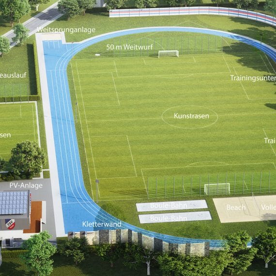 Visualisierung Fußballplatzes SPORT