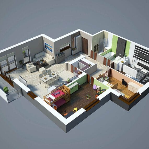 Grundriss 3d Stadtvilla Hamburg
