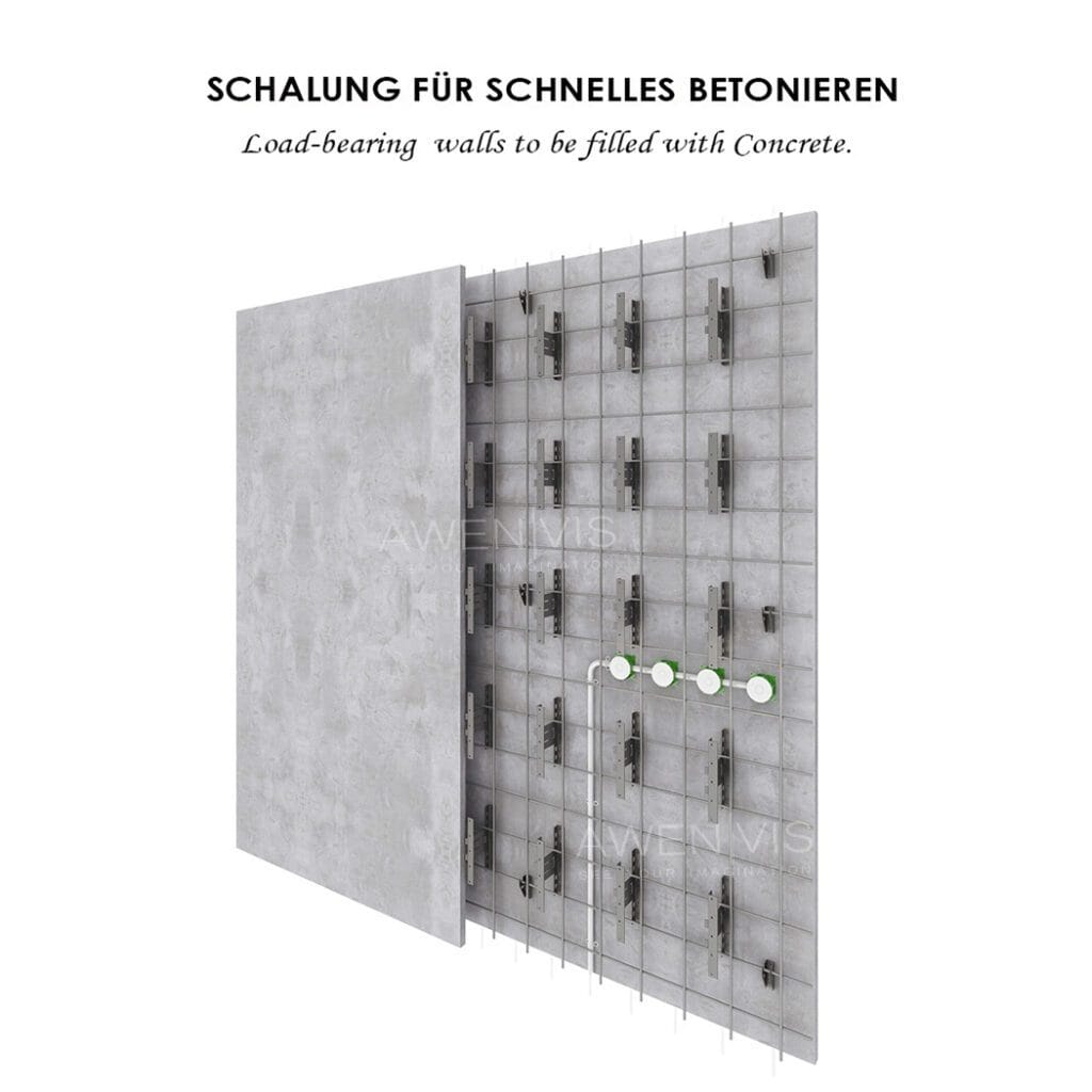 Betonkonstruktionen Schalung visualisierung
